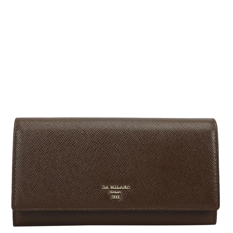 Da Milano Franzy Leather Ladies Wallet - Walnut